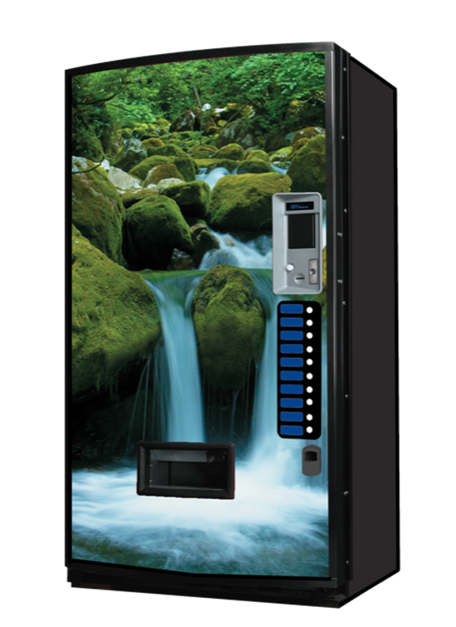 Vendo 721 drink machine, waterfall front