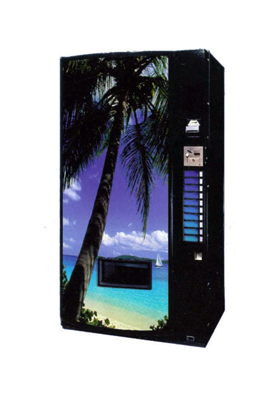 Vendo 721 drink machine, palm tree front